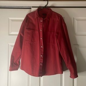 Red Corduroy Overshirt